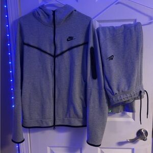 nike tech fleece set grey, gray
